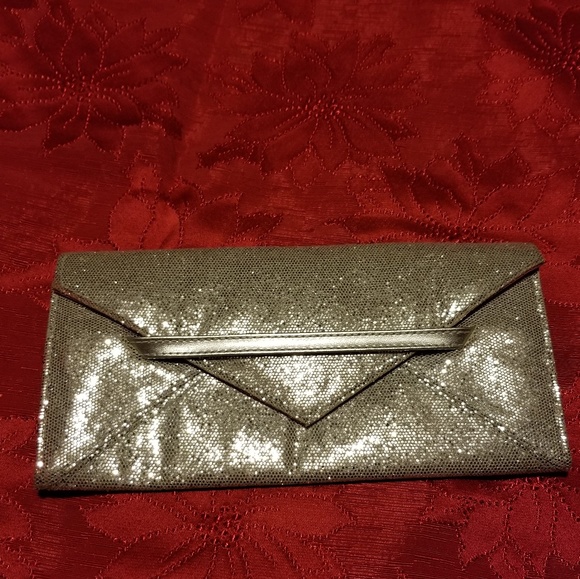 Victoria's Secret Handbags - Victoria's Secret silver glitter envelope bag